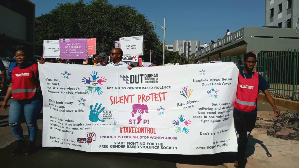 DUT students’ silent protest against GBV