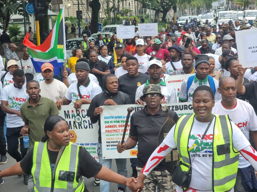 Tensions flare during anti-illegal immigration March in Durban