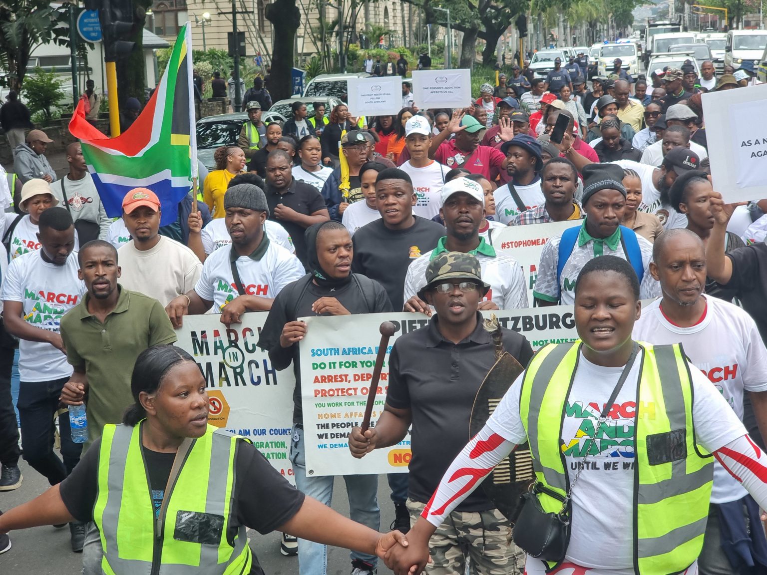 Tensions flare during anti-illegal immigration March in Durban